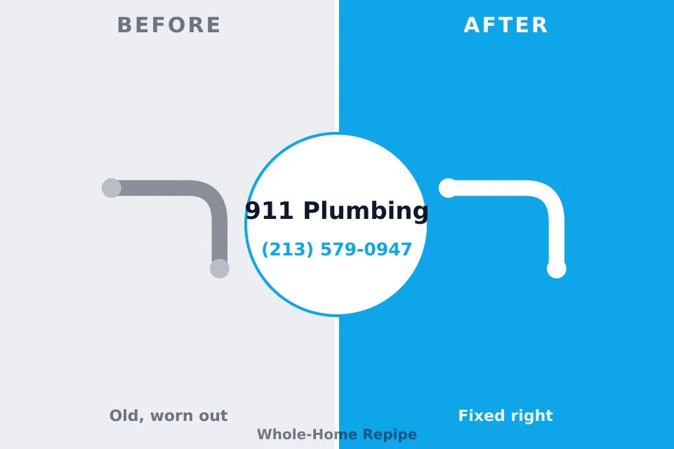 Before and after: plumbing company Pine Run, PA